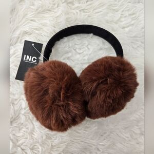 INC International Concepts Chocolate Faux Fur Earmuffs